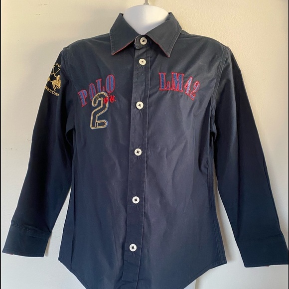 LA MARTINA Stretch cotton shirt for Boys. Size 4 - Picture 3 of 8